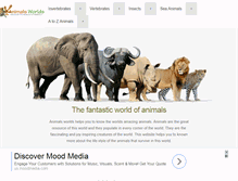Tablet Screenshot of animalsworlds.com